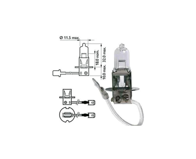 AMPOULE H3 PK 22S 12V 55W