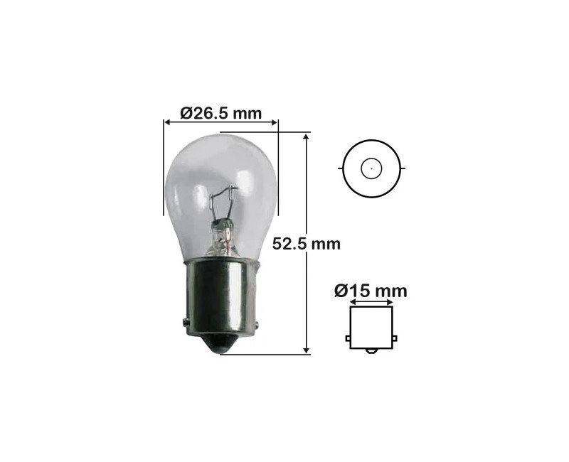 AMPOULE POIRETTE 12V BA 15S