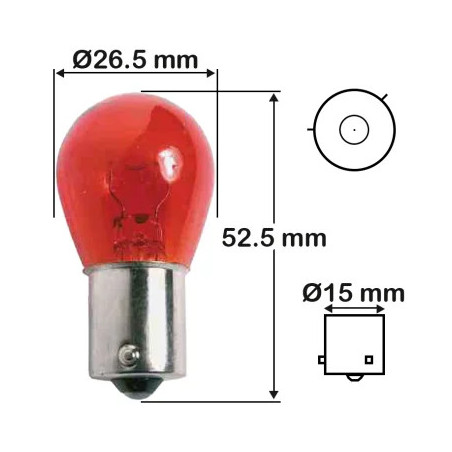 AMPOULES POIRETTE 12V BAU 15S
