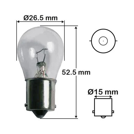 AMPOULES POIRETTE 24V BA15S
