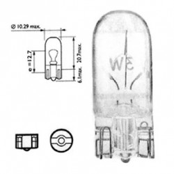 AMPOULE WEDGE 5W/12V W21D