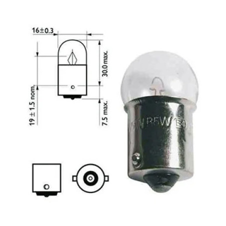 AMPOULE INCANDESCENTES BA 15S 12V
