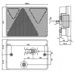 FEU AJ.BA RL82/80 DROIT + RECUL