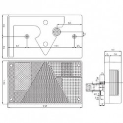 FEU AJ.BA FP63 GAUCHE + ANTI BROUILLARD
