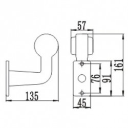 FEU ROUGE/BLANC DEPORTE 90° GAUCHE