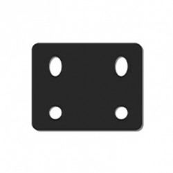 PLAQUE DE REHAUSSE 4 TROUS ACIER 10MM ENTRAXE 90MM