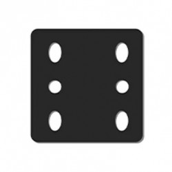 PLAQUE DE REHAUSSE 6 TROUS ACIER 10MM ENTRAXE 90MM