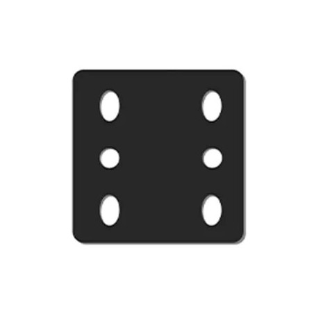 PLAQUE DE REHAUSSE 6 TROUS ACIER 10MM ENTRAXE 90MM