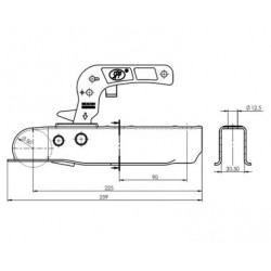 TÊTE D'ATTELAGE NON FREINÉS D30