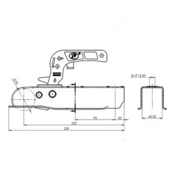 TÊTE D'ATTELAGE NON FRÉINÉE D45