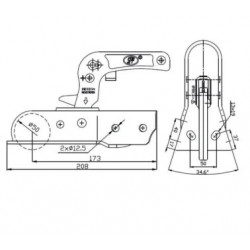 TÊTE D'ATTELAGE NON FREINÉE EN V STEELPRESS
