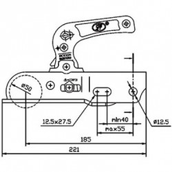 TÊTE FREINÉE 2200 KG MULTI-DIAMÈTRE