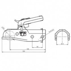TÊTE FREINÉE 3500 KG A POIGNEE ET ANTIVOL D60