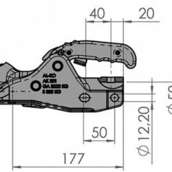 TÊTE FREINÉE PROFI V TYPE 3000 KG AK 301