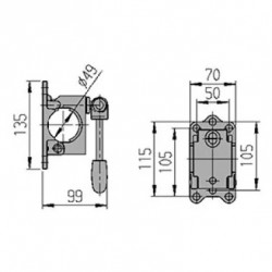 COLLIER Ø 48 POIGNÉE PIVOTANTE