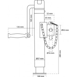 BEQUILLE À MANIVELLE 900KG