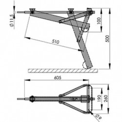 VERIN COMPACT 800KG VERSION LONGUE