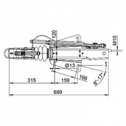 COMMANDE DE FREINAGE AL-KO POUR SEMELLE EN V TYPE 161S FR