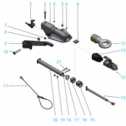 COMMANDE DE FREINAGE AL-KO PLATINE EN V 2,8VB/1