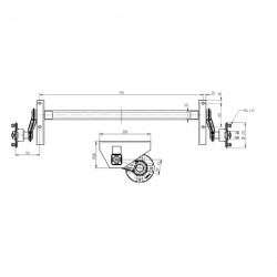 ESSIEUX NON FREINÉS 500KG 4 TROUS 130