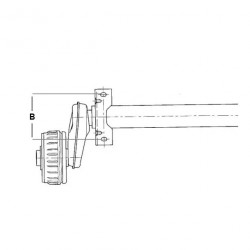 2 DEMI-ESSIEUX FREINÉE 1000KG 4 TROUS 100