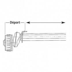 2 DEMI-ESSIEUX FREINÉE 1000KG 4 TROUS 100