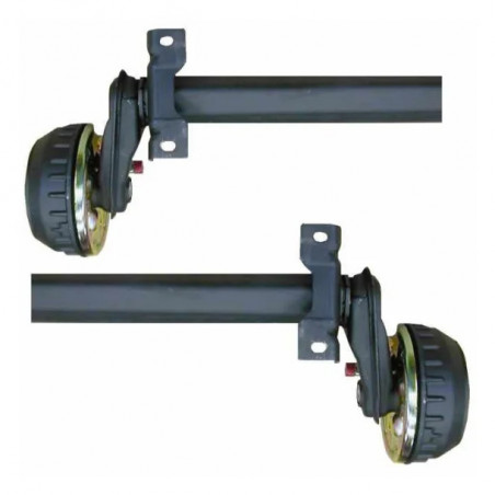 2 DEMI-ESSIEUX FREINÉE 1300KG 5 TROUS 112