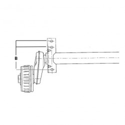 2 DEMI-ESSIEUX FREINÉE 1300KG 5 TROUS 112