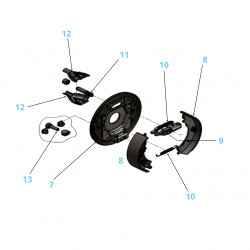 KIT FREIN F 160X35 4 TROUS 100