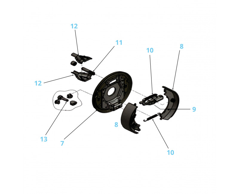 KIT FREIN F 160X35 4 TROUS 100