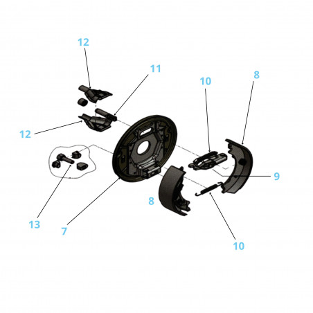 KIT FREIN F 160X35 4 TROUS 100
