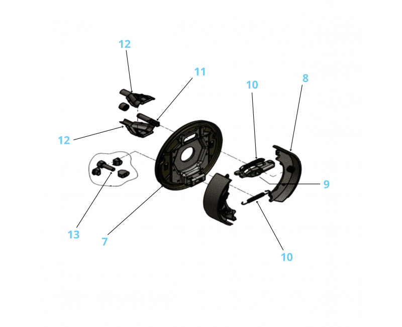 KIT FREIN F 200X50 5 TROUS 112
