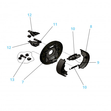 KIT FREIN F 200X50 5 TROUS 112