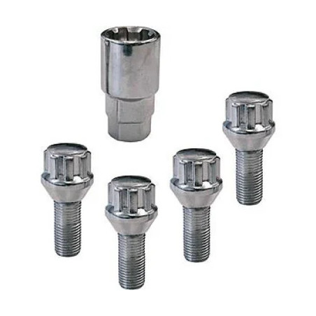 4 VIS ANTIVOL DE ROUE M12X1,5X26MM TYPE B CONIQUE