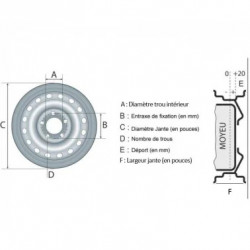 ROUE COMPLÈTE 13 POUCES