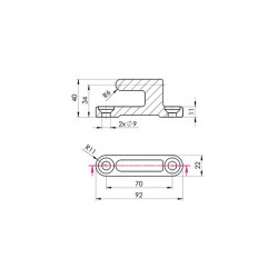 CHARNIÈRE FEMELLE GALVANISÉE