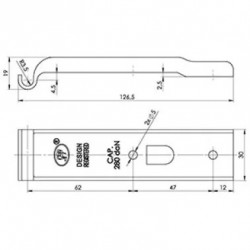 CROCHET GRENOUILLÈRE 126X30