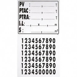 PLAQUE DE TARE ADHESIVE