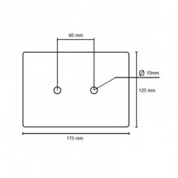 PLATINE RENFORT 175X125 ENTRAXE 60MM