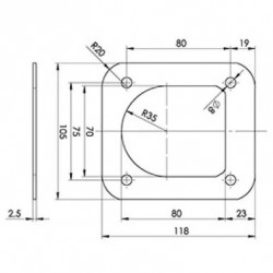 PLAQUE DE RENFORT POUR ANNEAU ENCASTRÉ