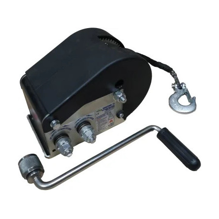 TREUIL MANUEL AUTO-FREINÉ À CORDE SYNTHÉTIQUE 2400 KG 8M