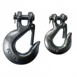 CROCHETS À CHAPE AVEC LINGUET DE SÉCURITÉ 1/4"