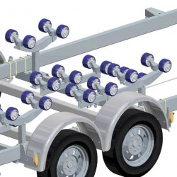 BALANCIER AVEC BANANES 4 GALETS MÉTAL