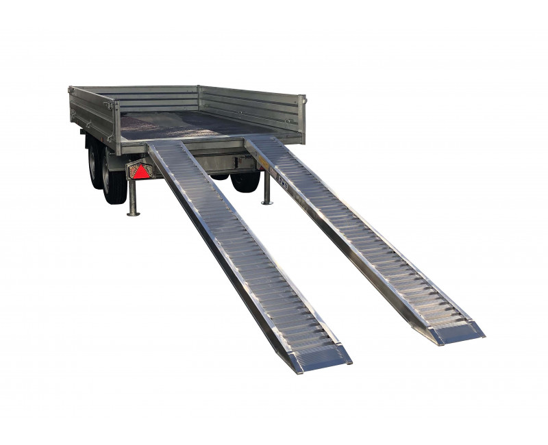 PAIRE DE RAMPES ALU 2M95 X 0M30  + BÉQUILLES ARRIÈRE (39610PE, 39612PE, 39614PE)