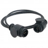 CABLE 2.2M AVEC 2 PRISES 13 BROCHES (RALLONGE)