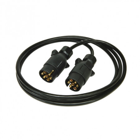 CABLE 2.2M AVEC 2 PRISES 7 BROCHES (RALLONGE)