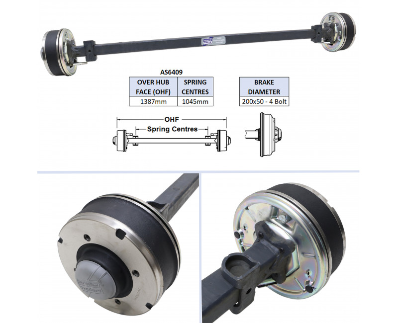 ESSIEU - LT85G, TT2515 (MOYEUX À 4 BOULONS)