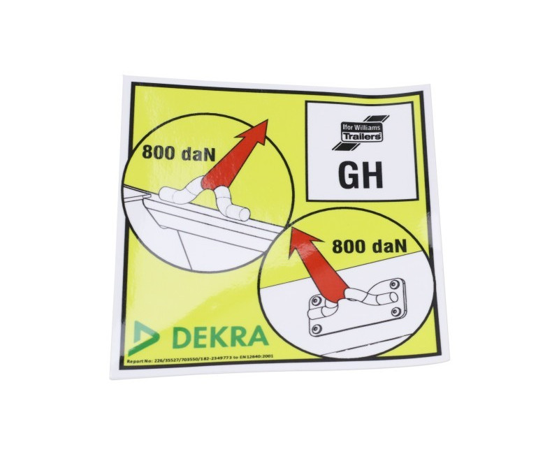 AUTOCOLLANT POINT D'ARRIMAGE - GH (CAPACITE DE CHARGE 800DAN)