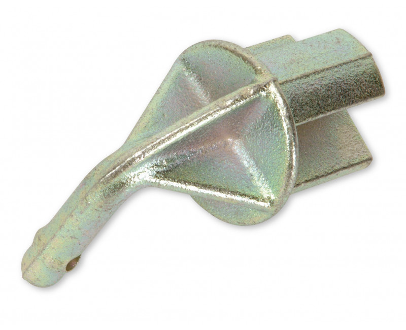 EMBOUT DE BARRES DE POITRAIL OU RECUL ANGLE DROIT AVEC TROU GOUPILLE