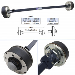 AXLE - TA510G TRI-AXLE - (CABLES DE FREIN À L'AVANT)